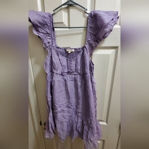 Rewind Lavender Flutter Sleeve Dress